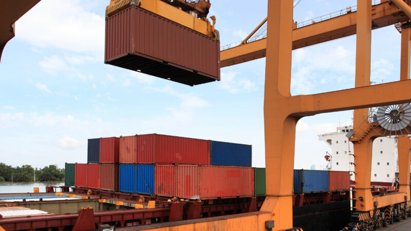 Business Logistics concept, Container Cargo